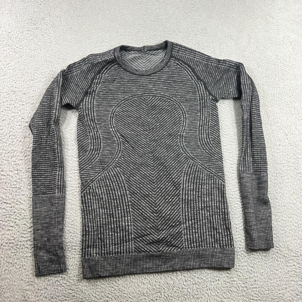 Lululemon Womens Restless Heathered Black Pullover Top ~6